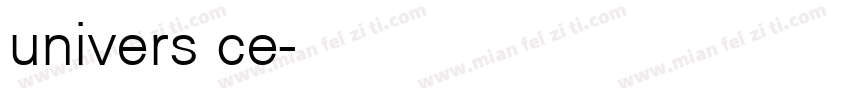 univers ce字体转换